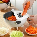 magic multifunctional rotate vegetable cutter with drain basket kitchen
