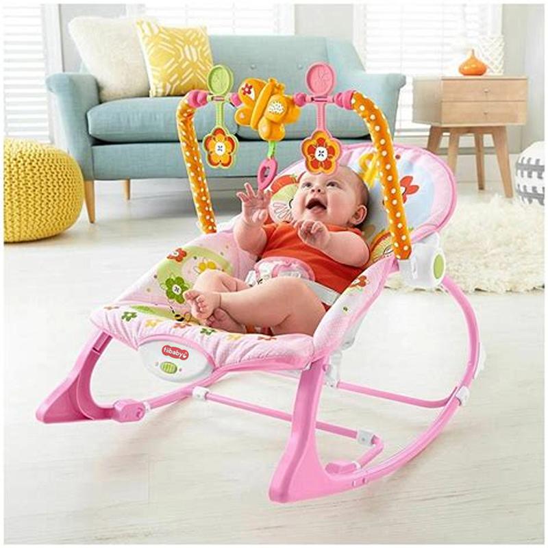 tiibaby Infant to Toddler Rocker with Music &amp; Vibration