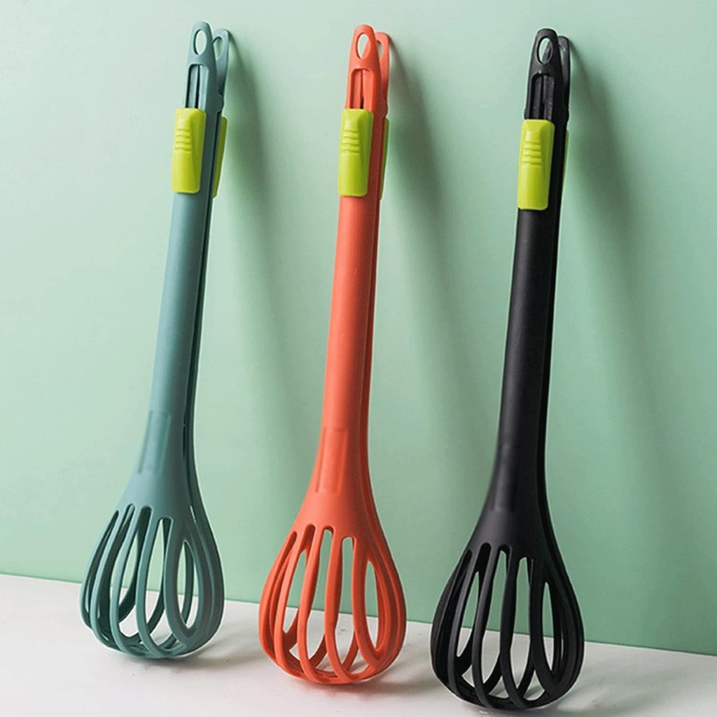 2 In 1 Silicone Egg Whisk &amp; Food Clip for Boiled Eggs, Noodle, Bread, Multifunctional Kitchen Gadget for Gripping and Stirring Food