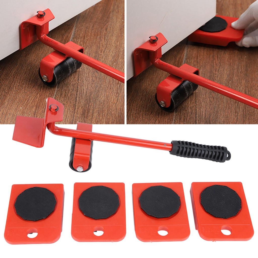 Furniture Lifter Tool Set. Heavy Furniture Moving System Lifter Kit W/ 4 Slider Glider Pad Sofa Easy Mover