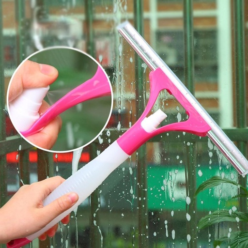 [TRI00509BD] 1 pcs Water spray glass cleaner window cleaner glass scraping tile floor housework cleaning tool (Multi-Color)