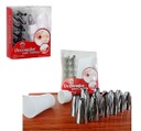 Includes 12 stainless steel nozzles and one sturdy coupler