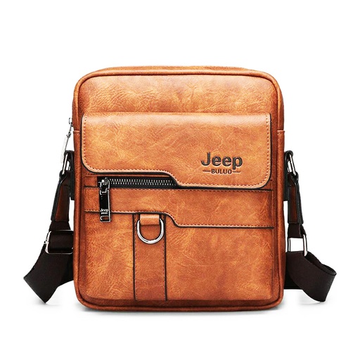 [A-856] Jeep Buluo Men's Leather Sling Shoulder Bag